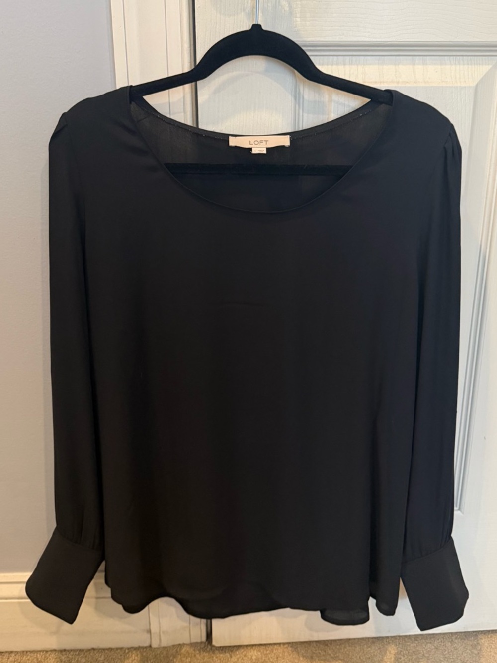 LOFT Scoop Neck Long Sleeve Blouse